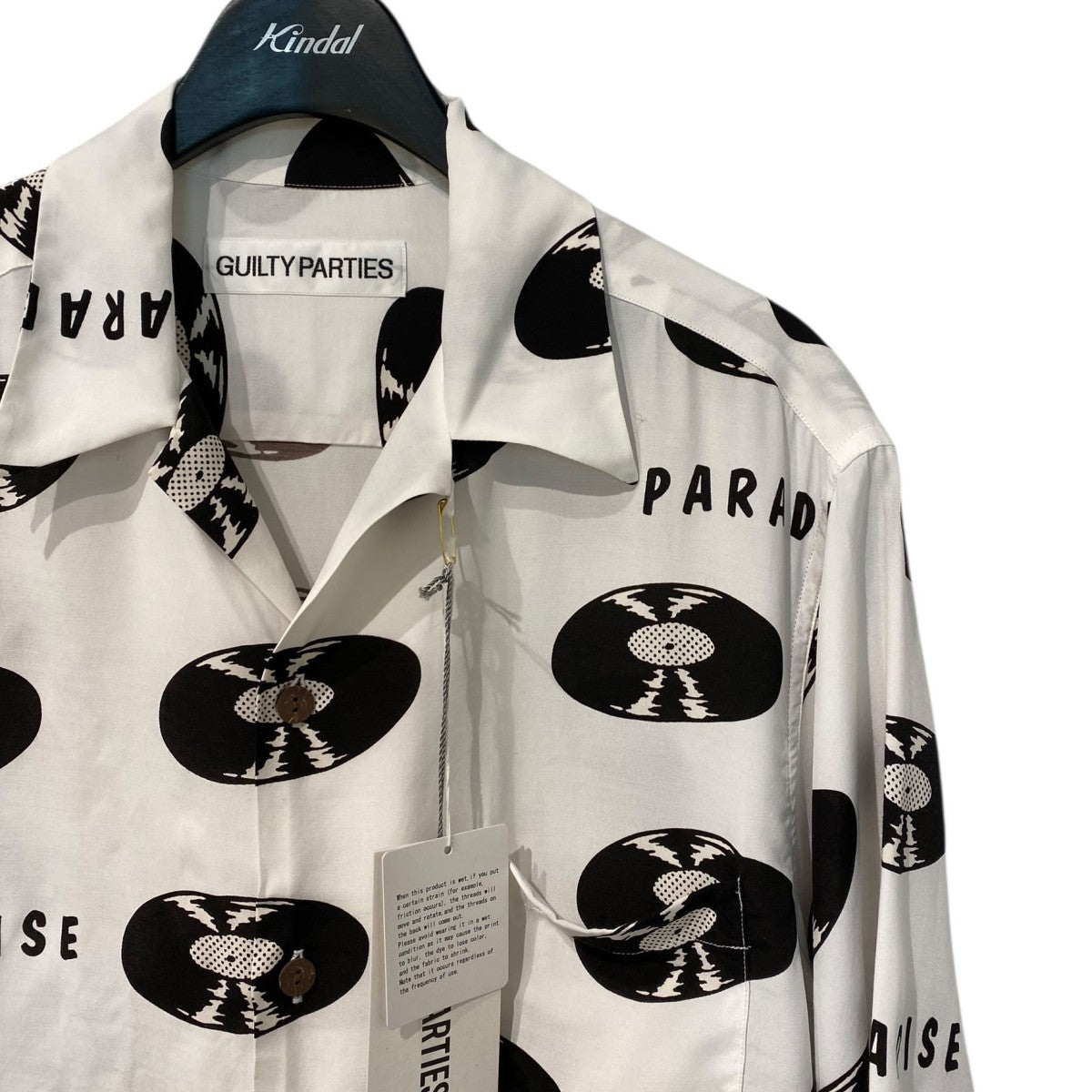 WACKO MARIA 24SSHAWAIIAN SHIRT S／S -TYPE 4ハワイアン総柄レコードアロハシャツ 古着・中古-4枚目のアイテム画像