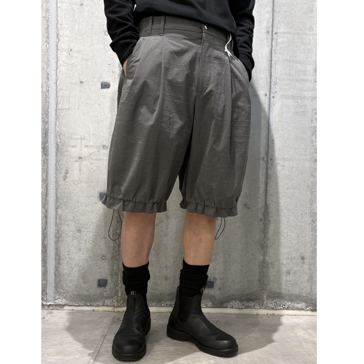J．L - A．L 25SSMICA SHORT裾ドローコード調整ショーツハーフパンツ 古着・中古-2枚目のアイテム画像