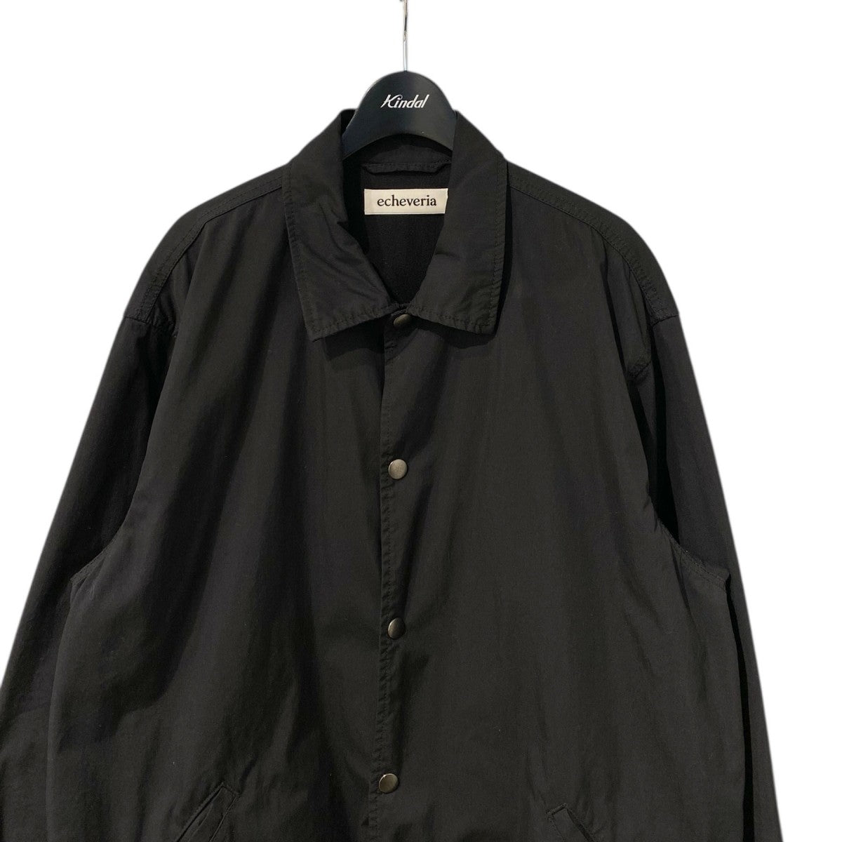 【完売品】EFFLORESCENCE エフロレッセンス コーチジャケット／黒 L echeveria(エケベリア) C／N washed Coach JKTウォッシュド加工コーチ