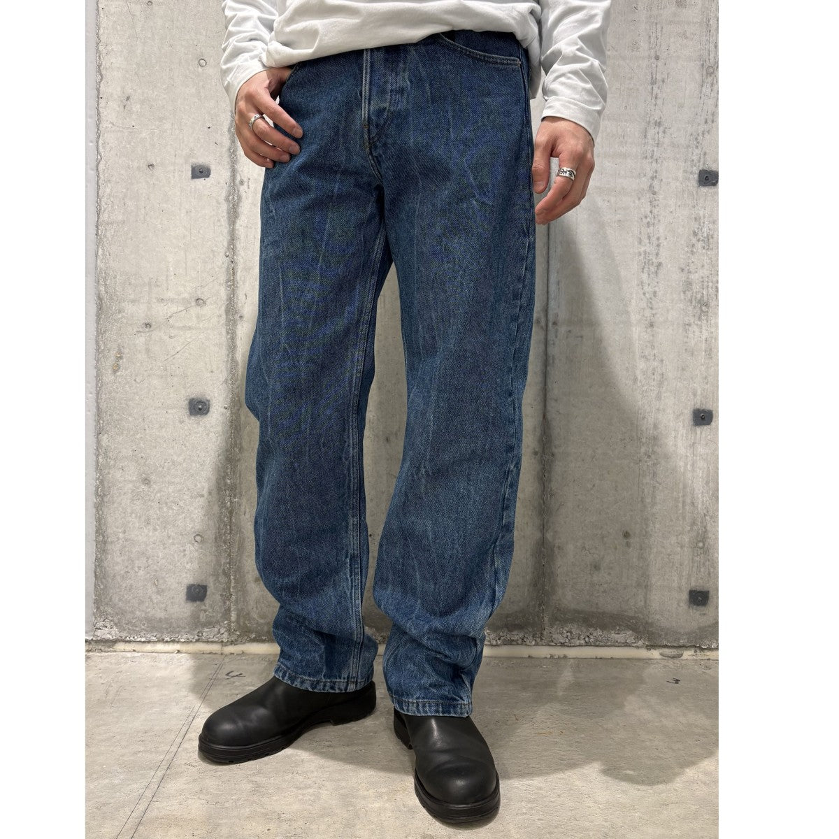 DRIES VAN NOTEN(ドリスヴァンノッテン) 22SSPINE USED加工WIDE DENIM