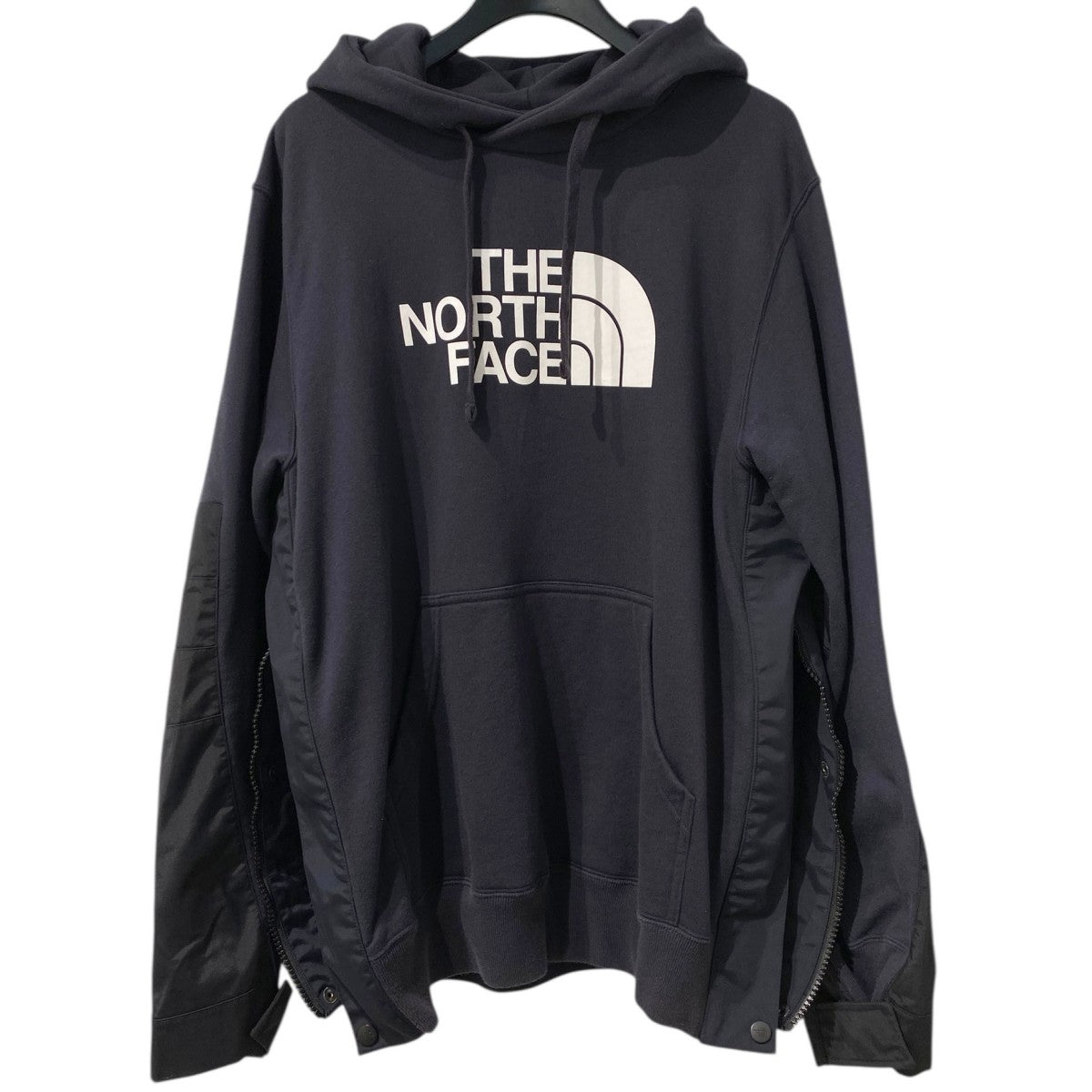 sacai×THE NORTH FACE 17AWHOODIEサイドファスナードッキングロゴパーカーフーディ 古着・中古-1枚目のアイテム画像