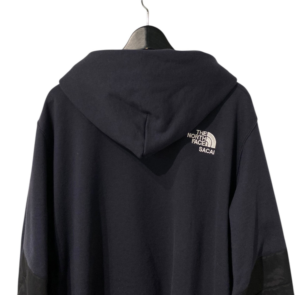 THE NORTH FACE×sacai ノースフェイス×サカイ 黒パーカー sacai × The North Face ドッキングパーカー
