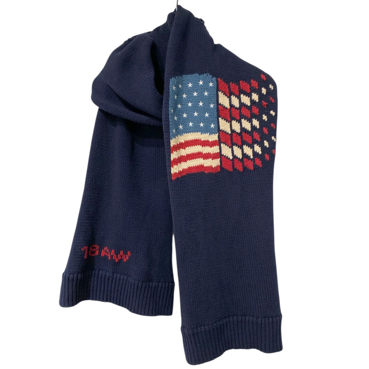 DAIRIKU 18AWAmerica Knit Muffler 星条旗マフラー 古着・中古-2枚目のアイテム画像