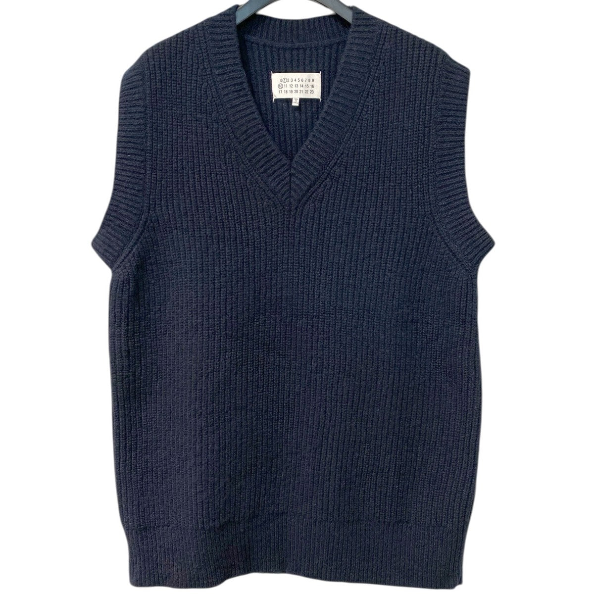 Maison Margiela1 10 23SSKNIT VESTカシミヤウールオーバーサイズニットベスト 古着・中古-1枚目のアイテム画像
