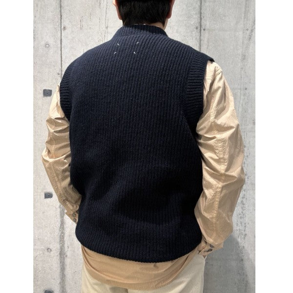 Maison Margiela1 10 23SSKNIT VESTカシミヤウールオーバーサイズニットベスト 古着・中古-2枚目のアイテム画像