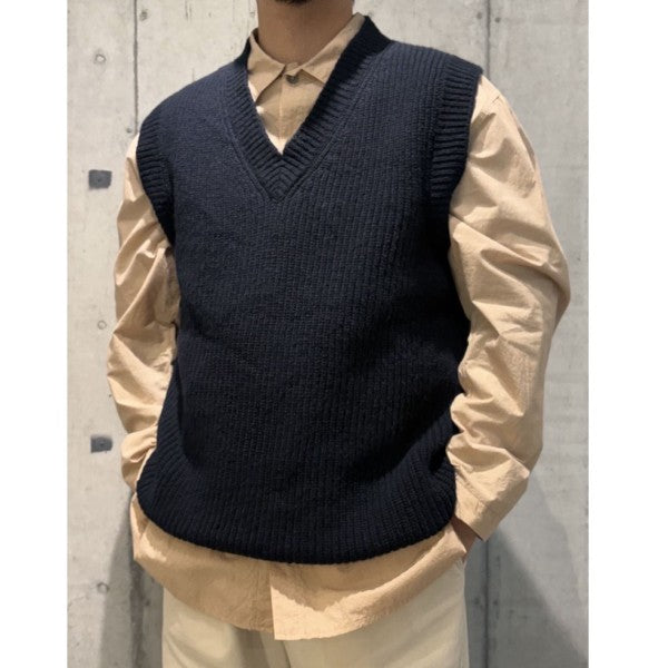 Maison Margiela1 10 23SSKNIT VESTカシミヤウールオーバーサイズニットベスト 古着・中古-3枚目のアイテム画像