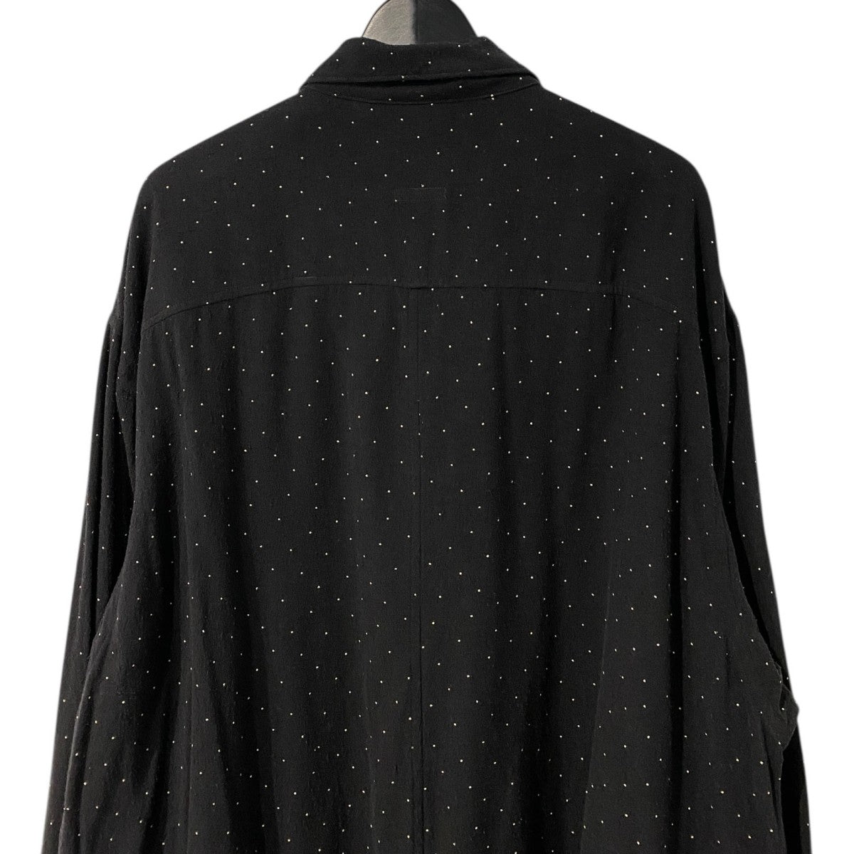 COMOLI 24SS シルクノイル ドット シャツジャケット Size3 COMOLI(コモリ) 24SSシルクノイル ドット シャツジャケット ブラック