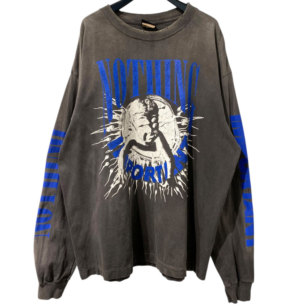 SAINT MICHAEL×Kosuke Kawamura 24AWKK LS TEE／NOTHING IMP Vintageヴィンテージー加工ロングスリーブロンT 古着・中古-1枚目のアイテム画像