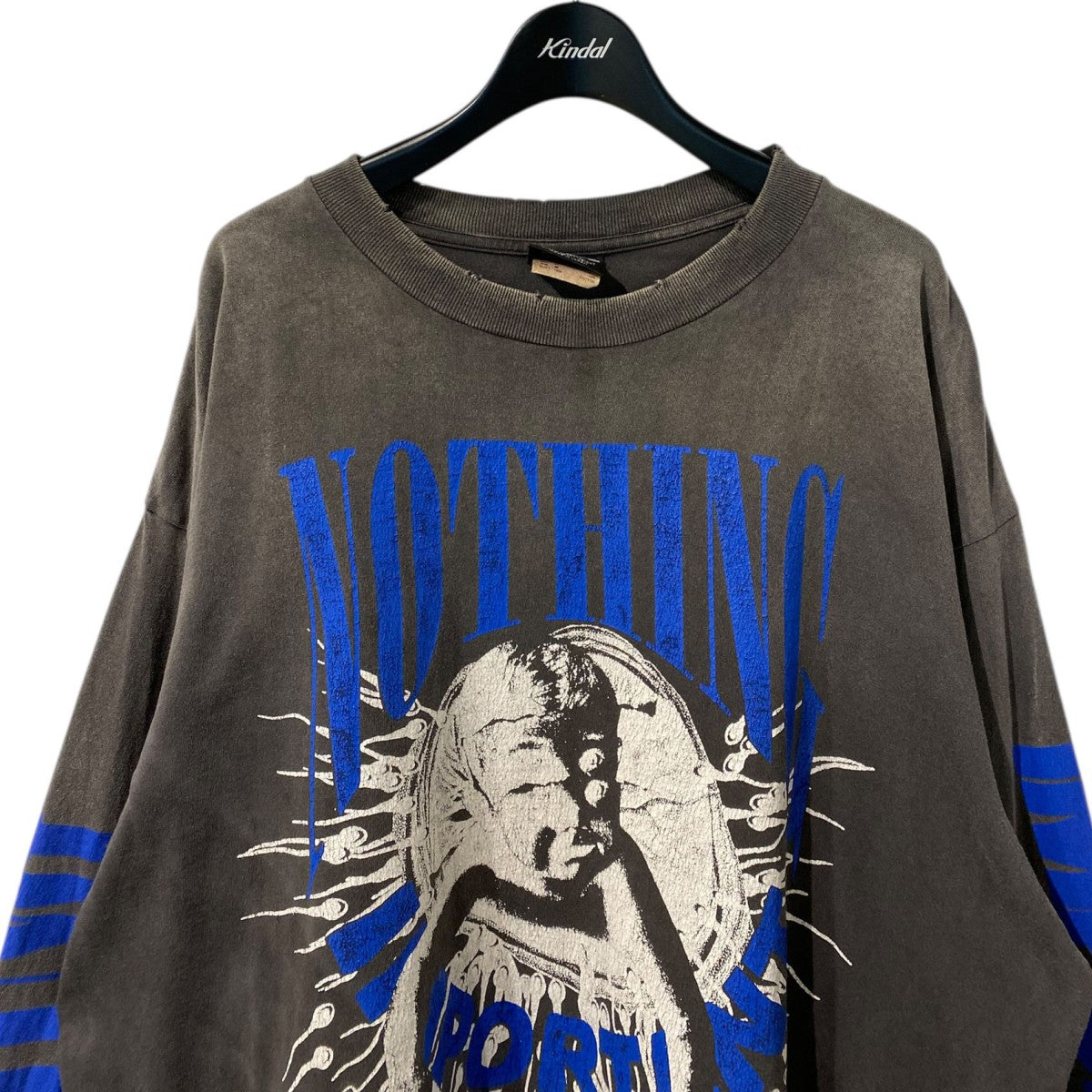 SAINT MICHAEL×Kosuke Kawamura 24AWKK LS TEE／NOTHING IMP Vintageヴィンテージー加工ロングスリーブロンT 古着・中古-4枚目のアイテム画像