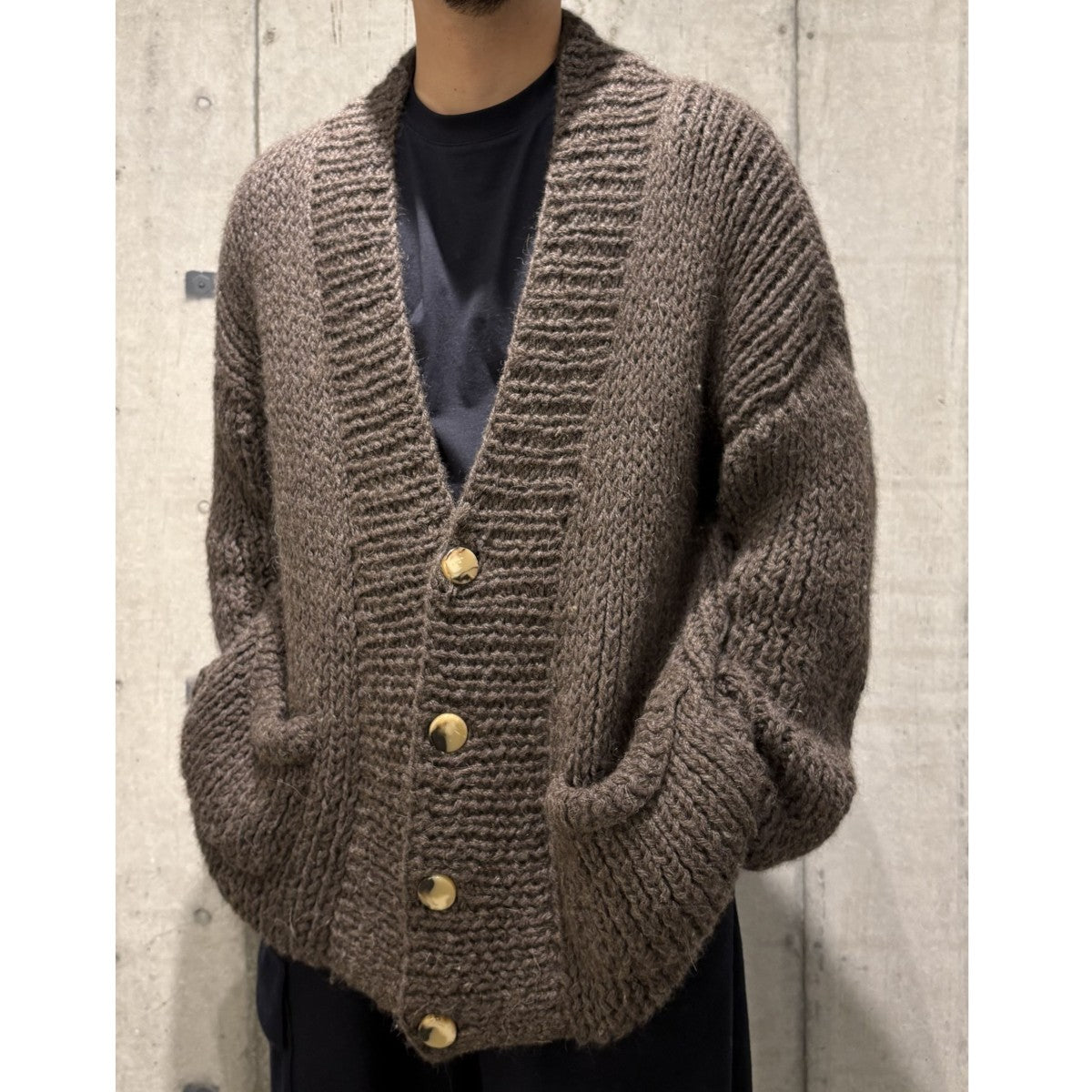 MAYDI Cardigan Oversize Rib Knitted Large Pocketsオーバーサイズカーディガン 古着・中古-2枚目のアイテム画像