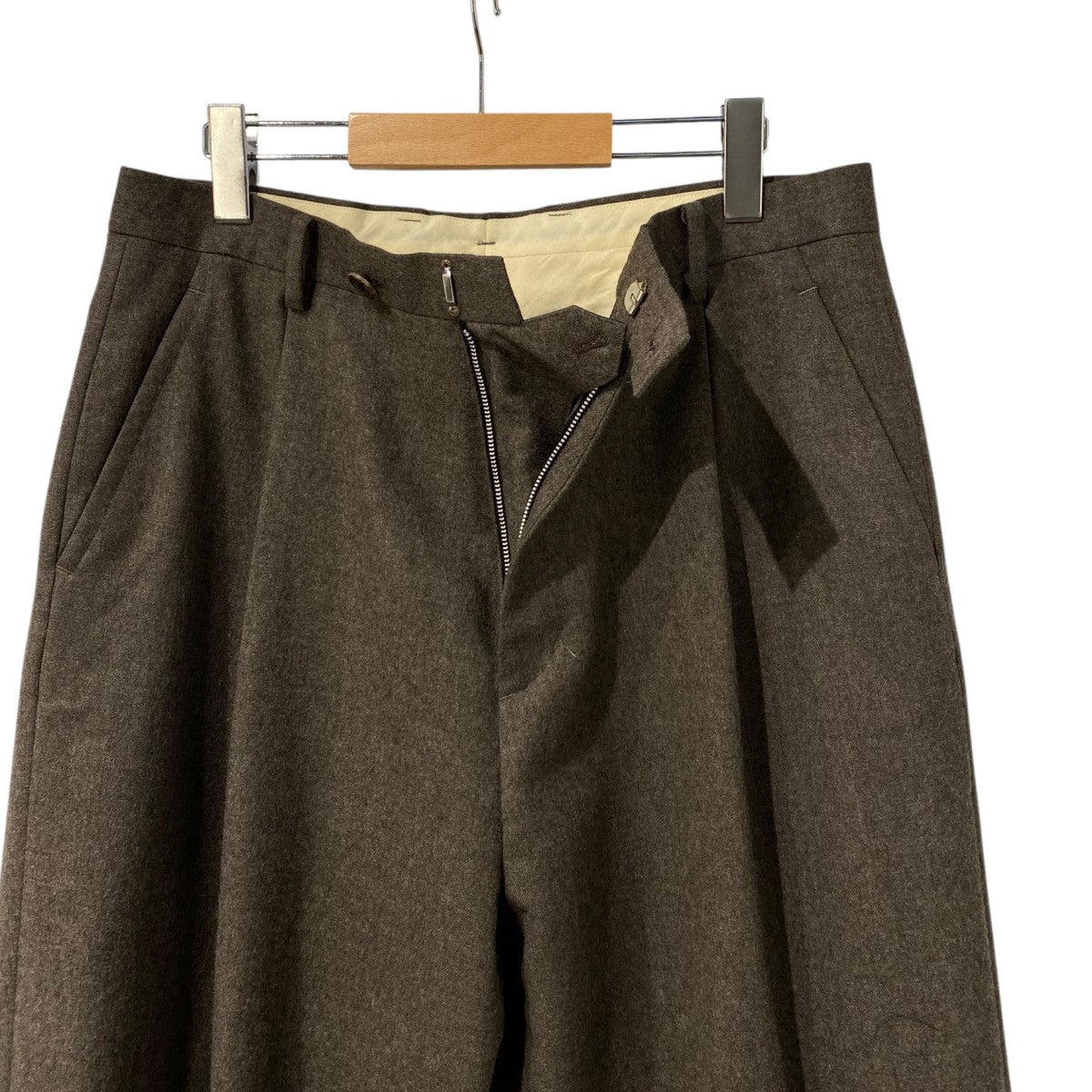 ANSNAM 21AWWool One Tuck Pantsウールタックスラックスパンツ 古着・中古-6枚目のアイテム画像