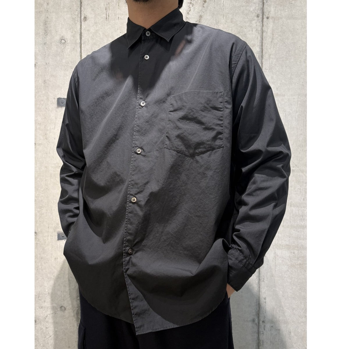 Graphpaper Broad Regular Collar Shirtsブロードレギュラーカラーシャツ 古着・中古-2枚目のアイテム画像