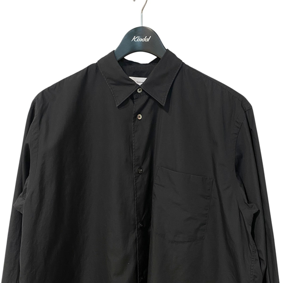 Graphpaper Broad Regular Collar Shirtsブロードレギュラーカラーシャツ 古着・中古-4枚目のアイテム画像