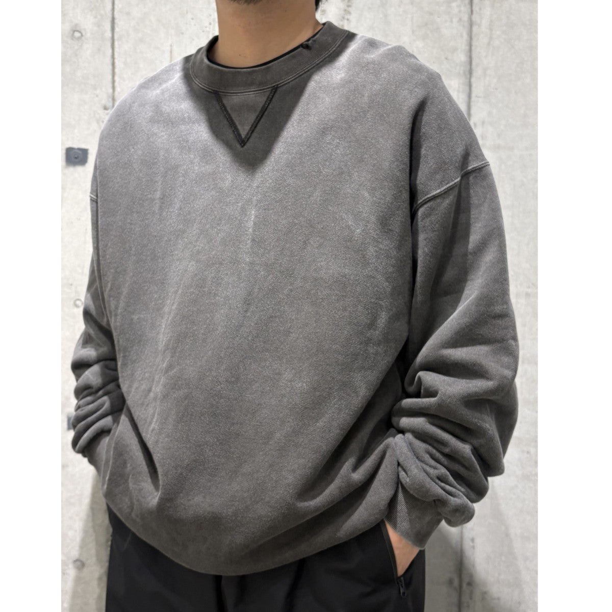 OVY(オヴィー) Pigment DamageProcessing Crew Neck Sweat USED