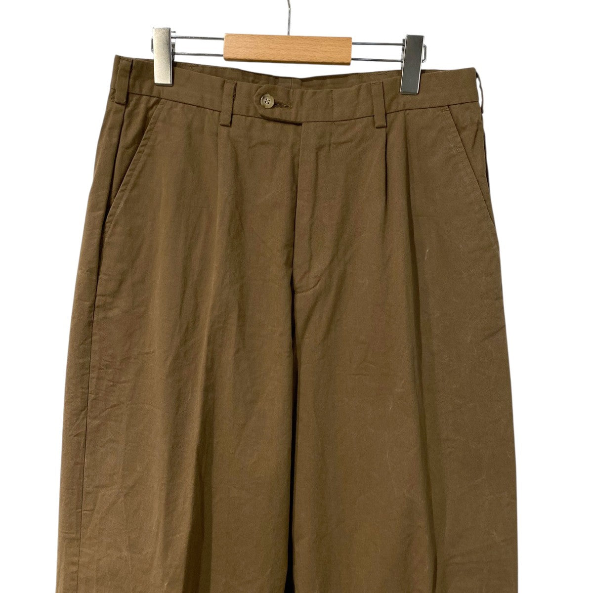 OVY One Tuck Wide Chino Pantsバイオウォッシュ加工Vintageヴィンテージワイドチノパンツ 古着・中古-4枚目のアイテム画像