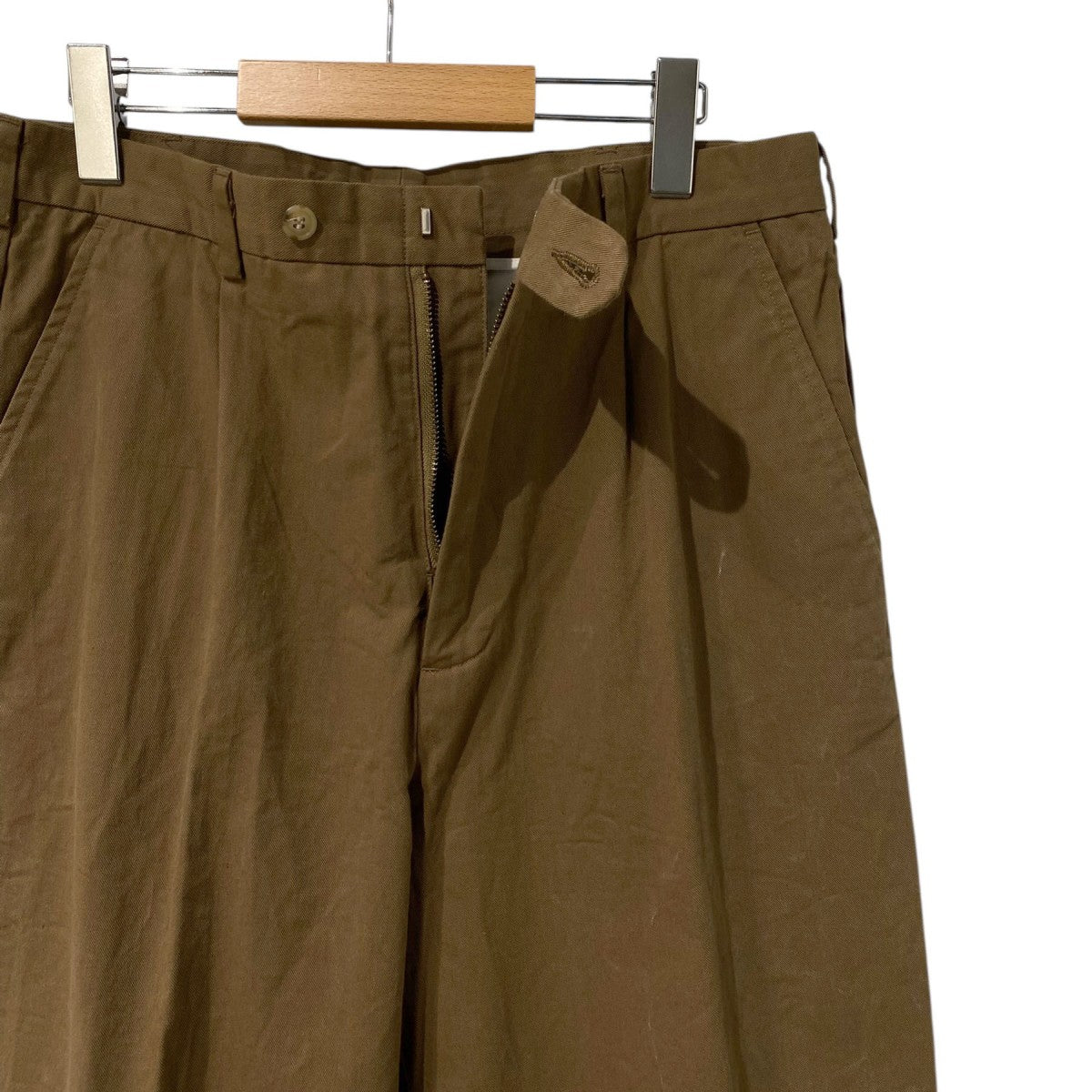 OVY One Tuck Wide Chino Pantsバイオウォッシュ加工Vintageヴィンテージワイドチノパンツ 古着・中古-6枚目のアイテム画像