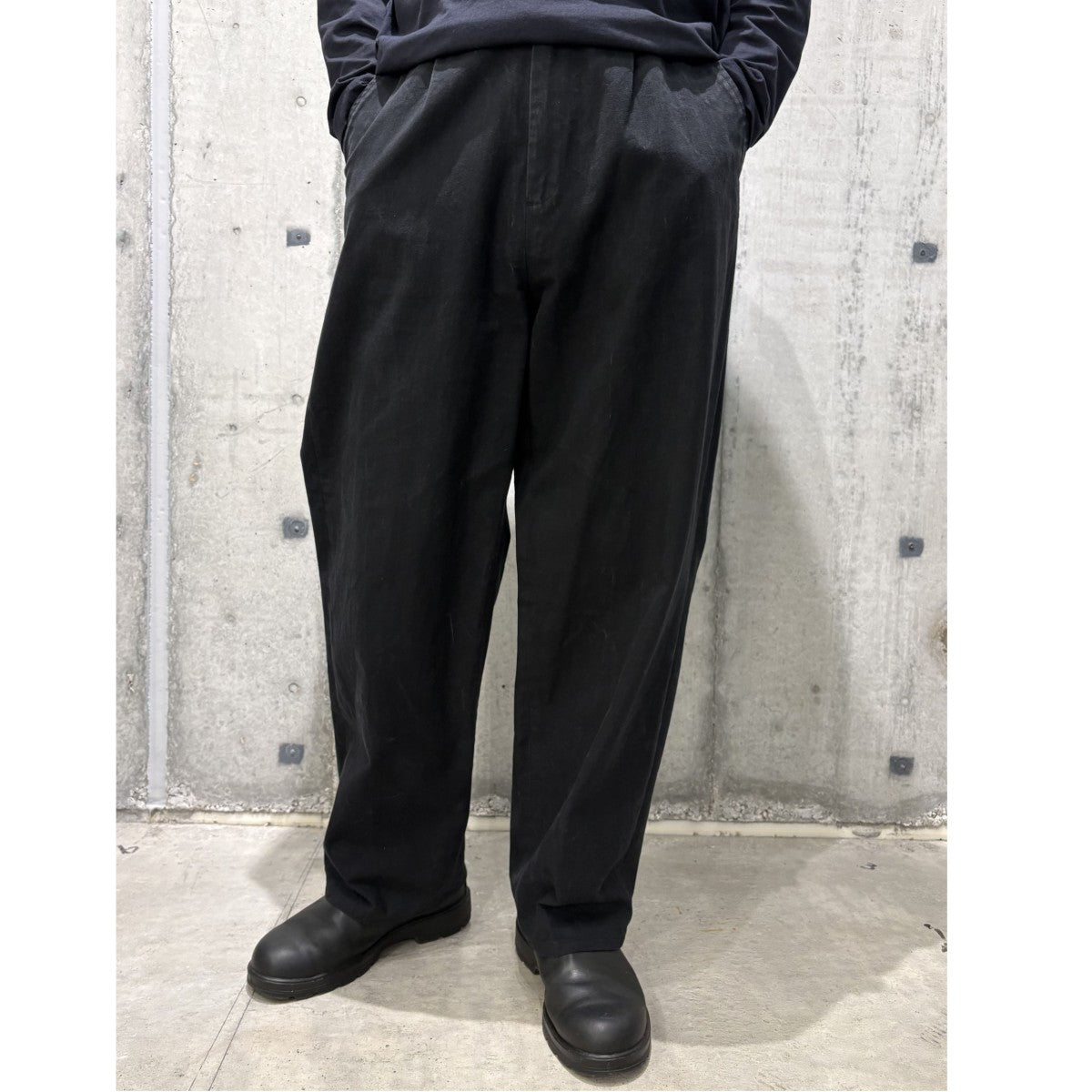 OVY One Tuck Wide Chino Pantsバイオウォッシュ加工ワイドチノパンツ 古着・中古-2枚目のアイテム画像