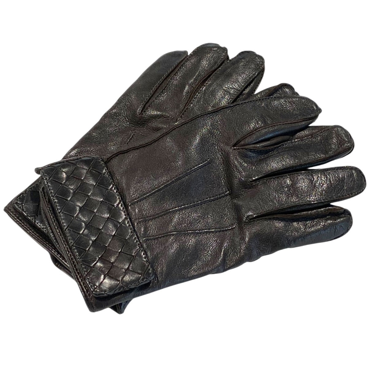 BOTTEGA VENETA(ボッテガヴェネタ) イントレチャートレザーグローブ