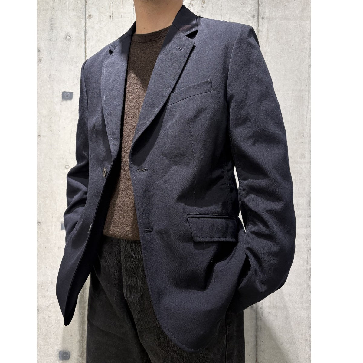 COMME des GARCONS HOMME 18AWWool Gaba 2B JacketウールギャバジンジャケットHB-J101 古着・中古-2枚目のアイテム画像