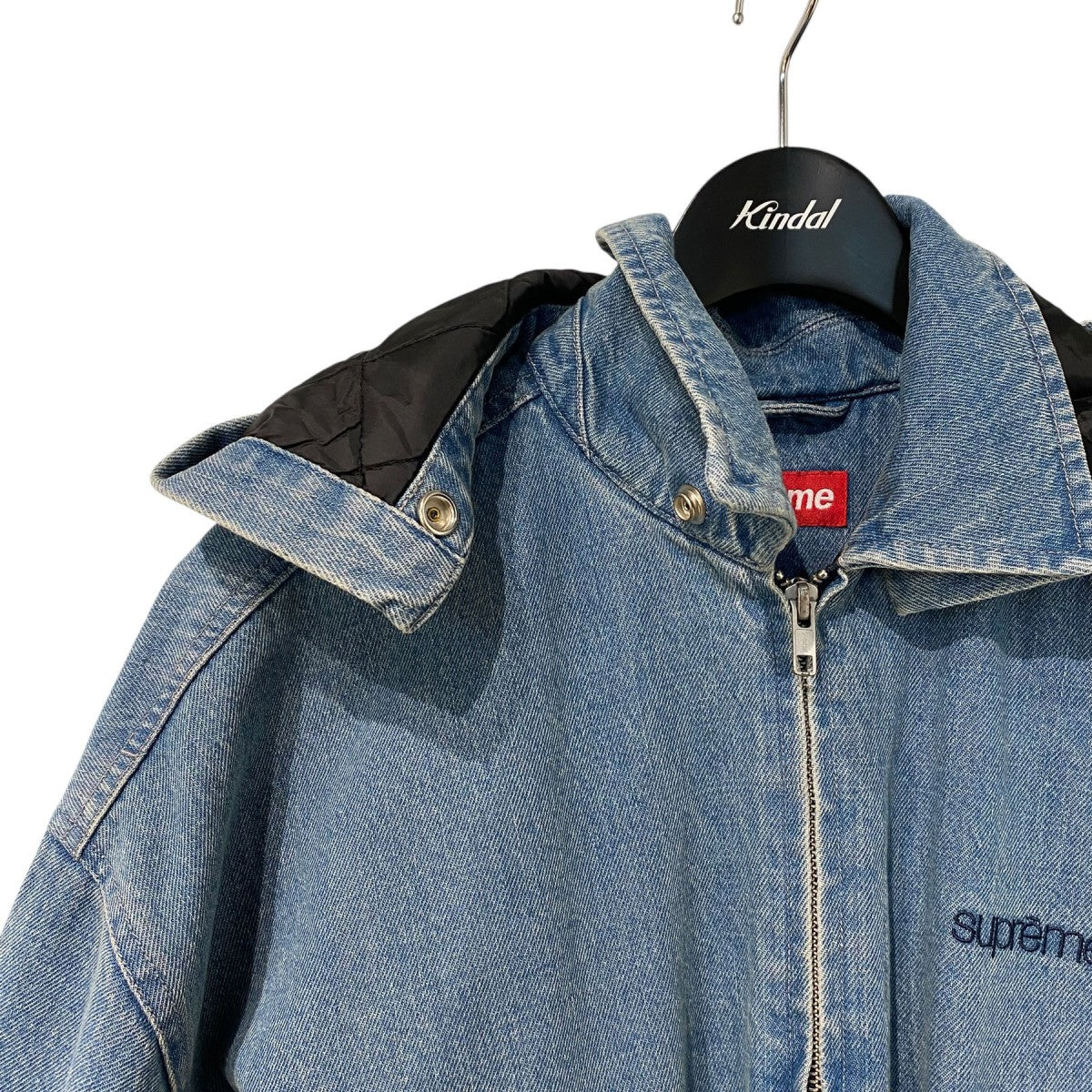 Supreme 25FWHooded Utility Jacket Denimフード取り外し可能USED加工クラシックロゴデニムジャケット 古着・中古-8枚目のアイテム画像
