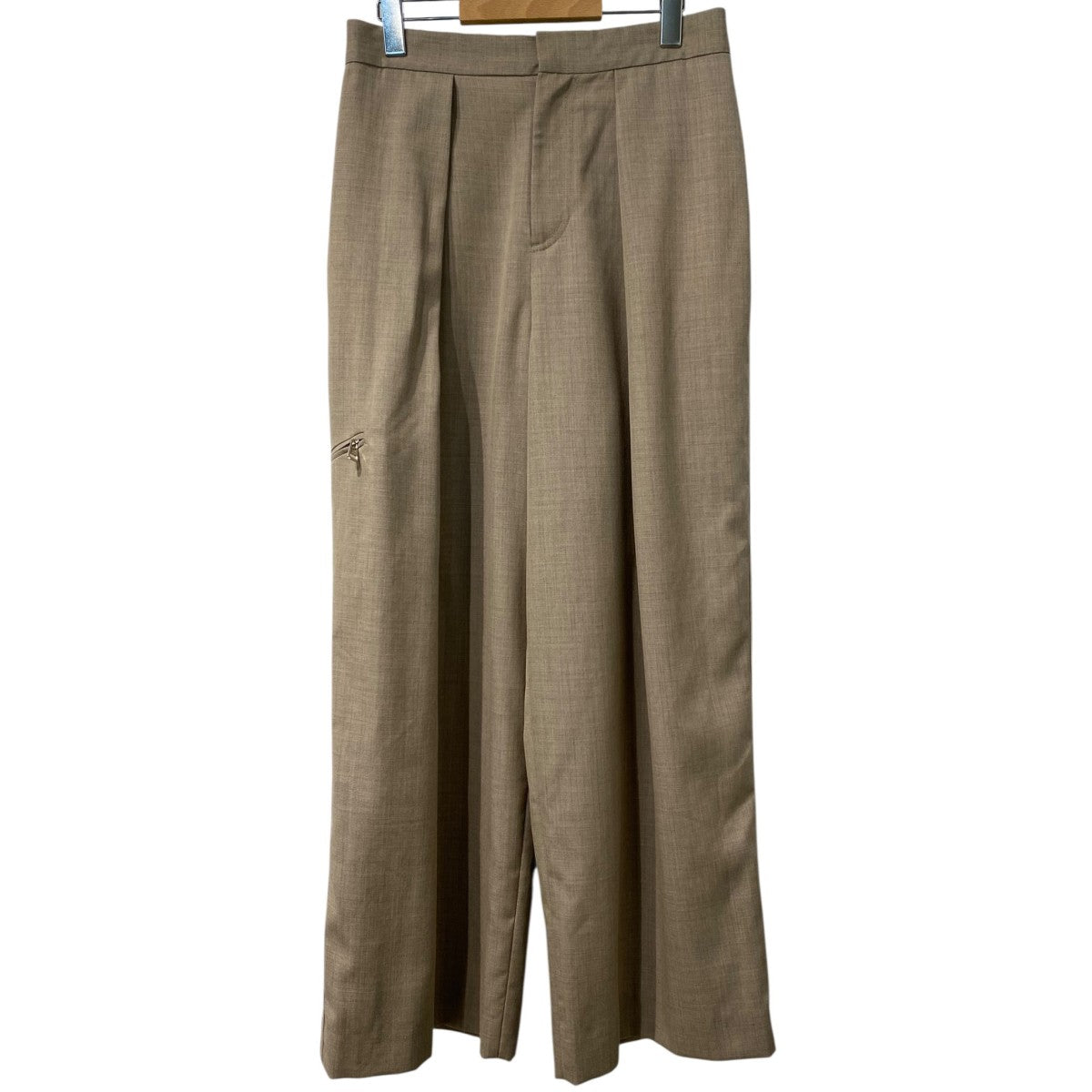 J．W．ANDERSON 25AWPleated Tailored Trousersインタックワイドストレートウールスラックス 古着・中古-1枚目のアイテム画像