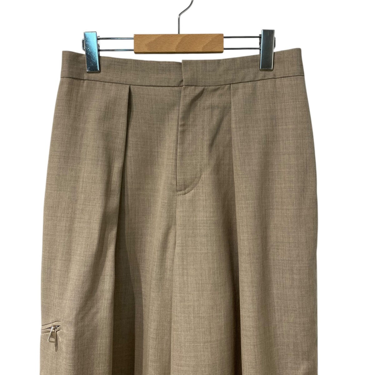 J．W．ANDERSON 25AWPleated Tailored Trousersインタックワイドストレートウールスラックス 古着・中古-4枚目のアイテム画像