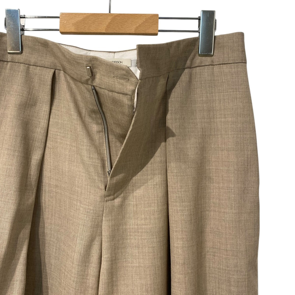 J．W．ANDERSON 25AWPleated Tailored Trousersインタックワイドストレートウールスラックス 古着・中古-6枚目のアイテム画像