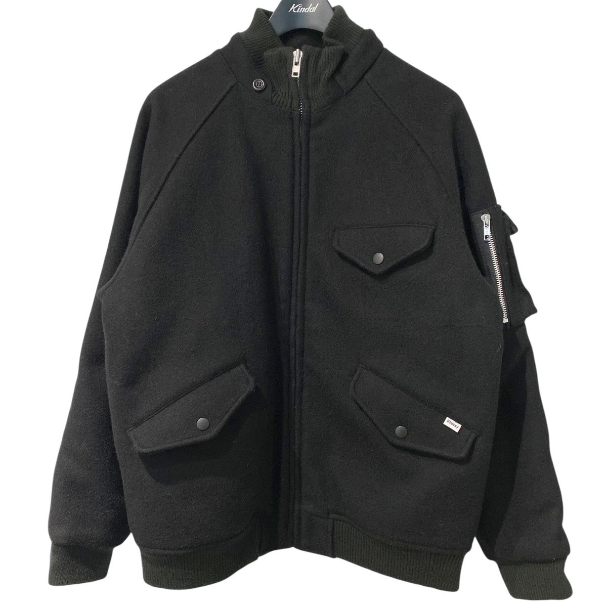 stussy 00'sType G-8 Wool Jacket内側キルティングウールボンバーWEPフライトジャケット 古着・中古-1枚目のアイテム画像