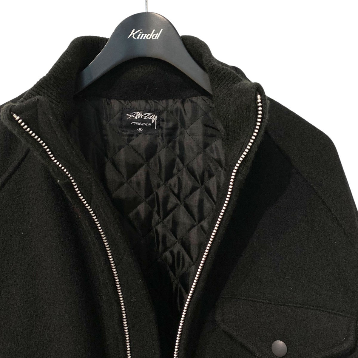 stussy 00'sType G-8 Wool Jacket内側キルティングウールボンバーWEPフライトジャケット 古着・中古-6枚目のアイテム画像