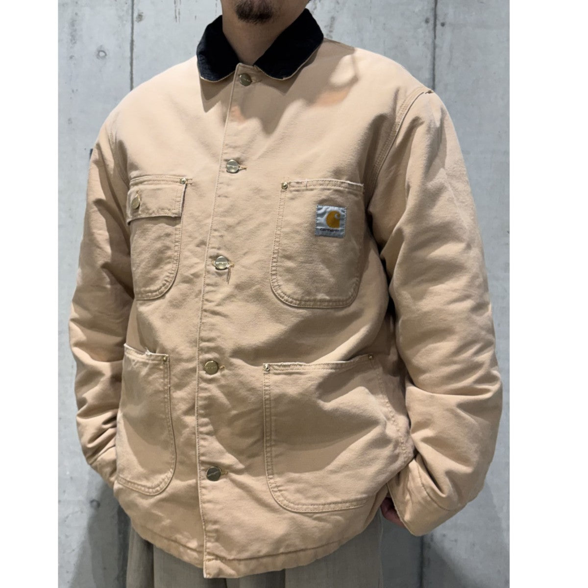 CARHARTT WIP OG CHORE COAT ウォッシュVINTAGEヴィンテージ加工チョアコートI027357 古着・中古-2枚目のアイテム画像