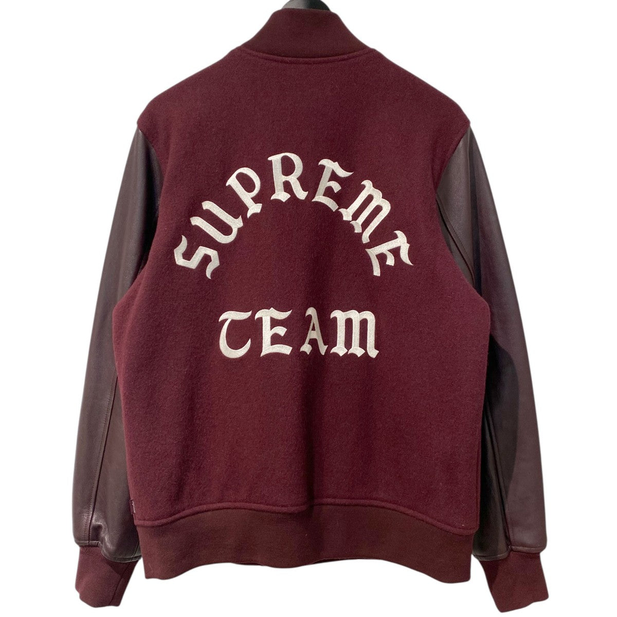 Supreme 15FWWool Varsity Crew Jacketスタジャンレザー切替ジャケット 古着・中古-1枚目のアイテム画像