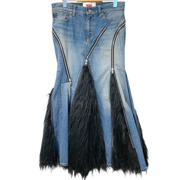 JUNYA WATANABE COMME des GARCONS×LEVI'S 25AWLevis Denim×Fur Skirt
