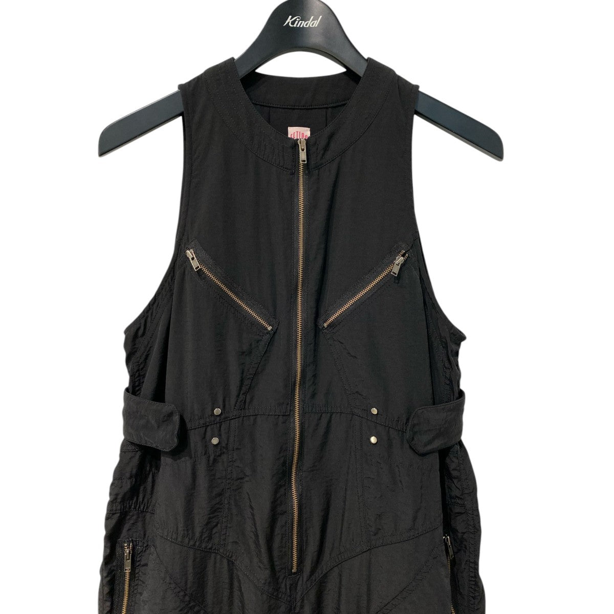 別注SLEEVELESS NYLON JUMPSUITSノースリーブナイロンジャンプスーツ