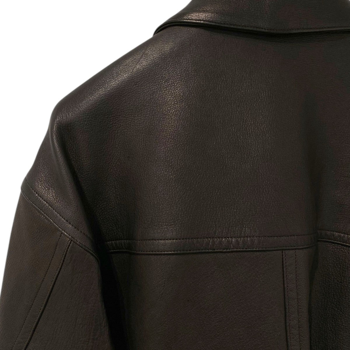 A LEATHER×Adam et Rope 25AW限定20着Cervus Nippon Trucker Jacketトラッカーレザージャケット 古着・中古-9枚目のアイテム画像