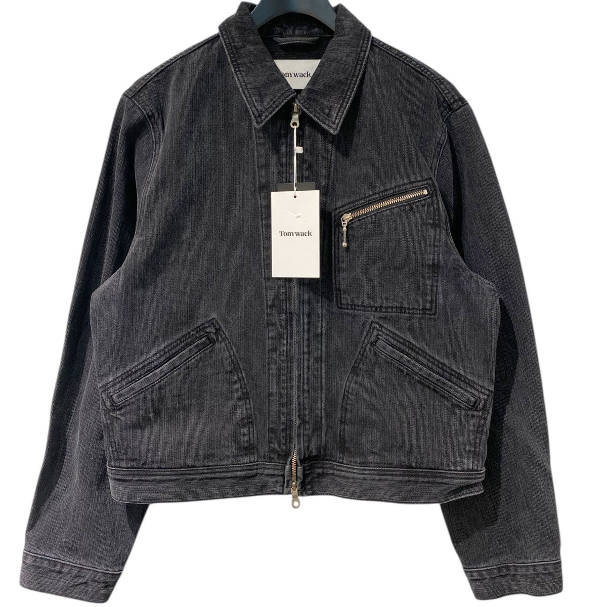 Tonywack 26SSCORD TWILL DENIM ZIPPERED JACKETショートZIPデニムジャケットブルゾン 古着・中古-1枚目のアイテム画像