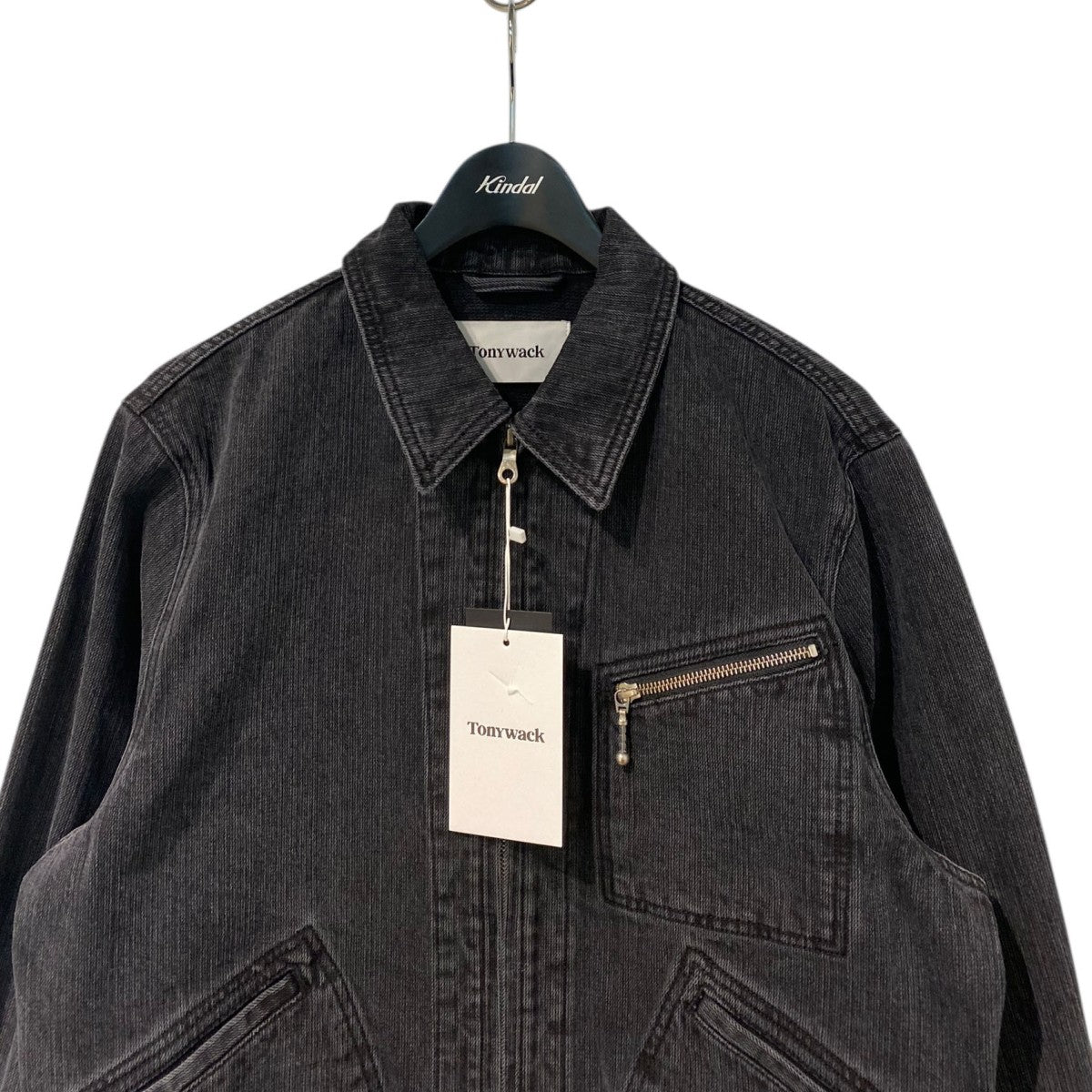 Tonywack 26SSCORD TWILL DENIM ZIPPERED JACKETショートZIPデニムジャケットブルゾン 古着・中古-4枚目のアイテム画像