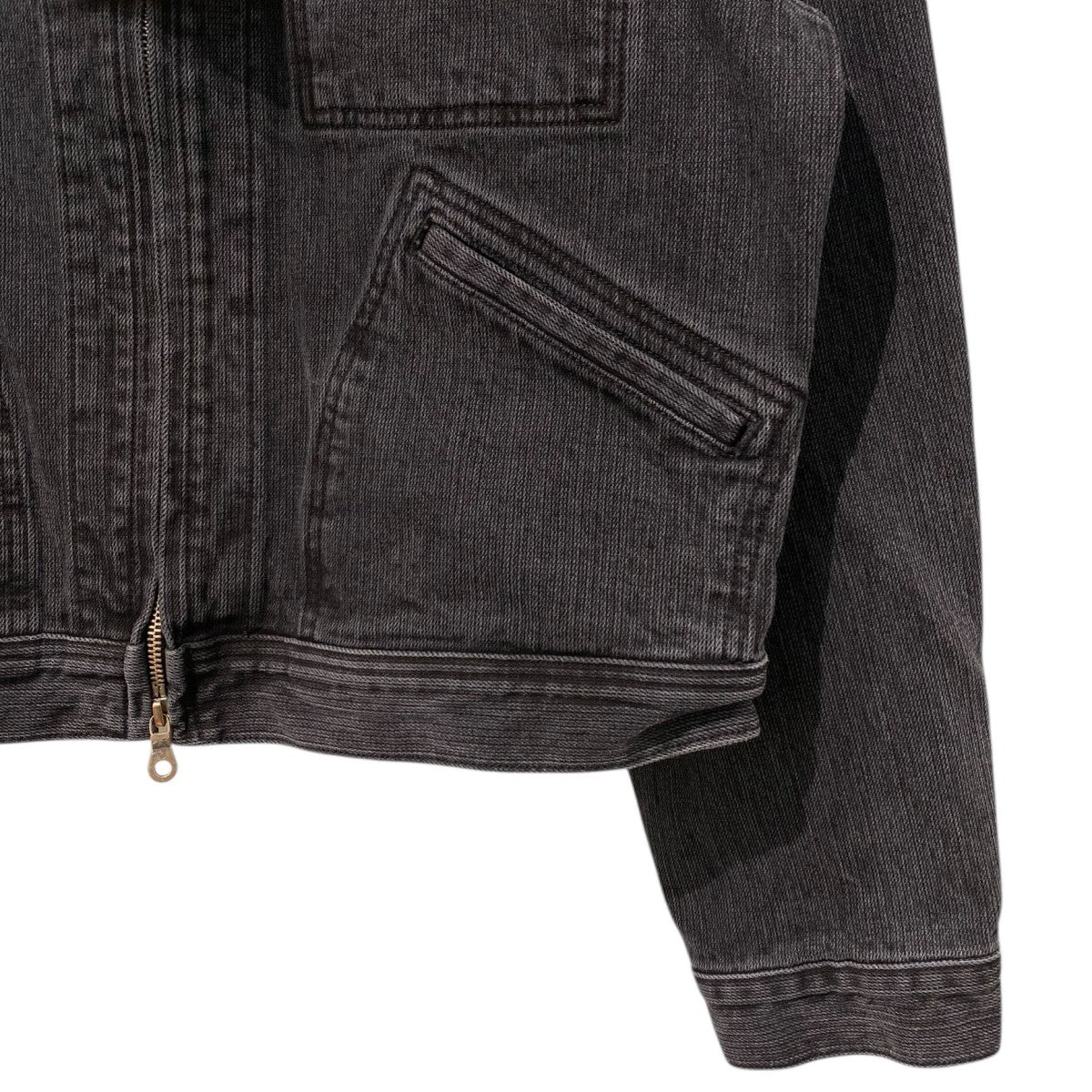 Tonywack 26SSCORD TWILL DENIM ZIPPERED JACKETショートZIPデニムジャケットブルゾン 古着・中古-5枚目のアイテム画像