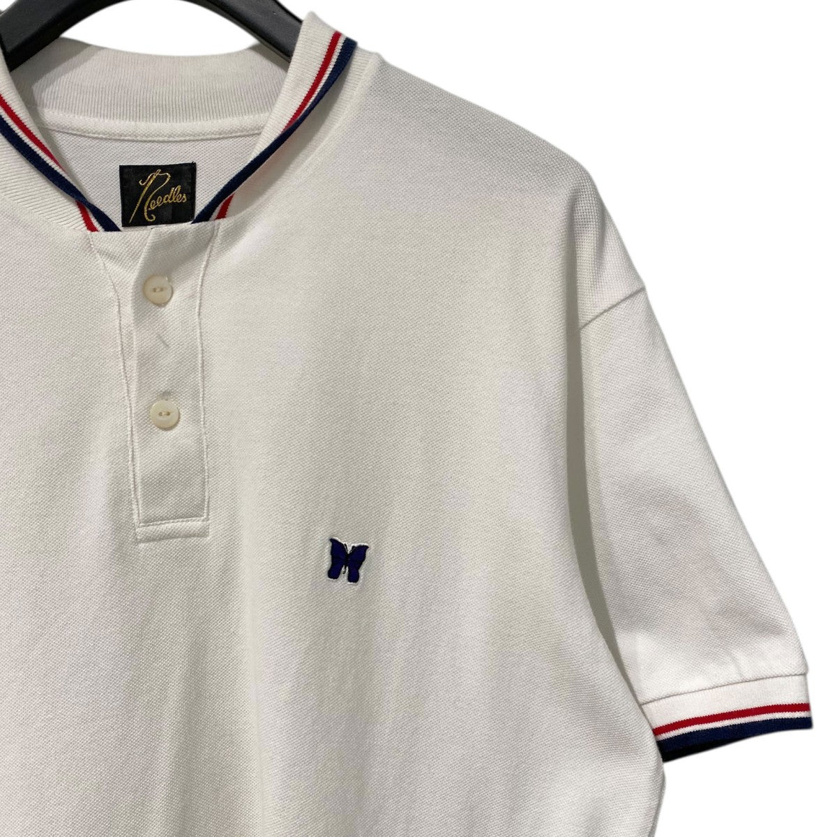 Needles Shawl Collar S／S Polo Cotton Piqueショールカラーポロシャツ 古着・中古-4枚目のアイテム画像
