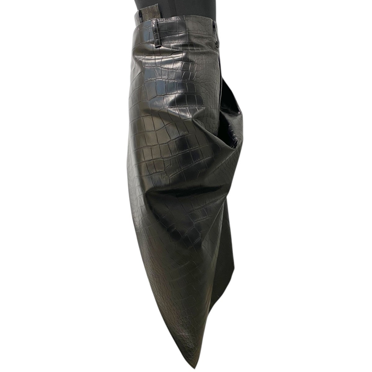 JUNYA WATANABE COMME des GARCONS 25AWCrocodile-Effect Asymmetric Skirtクロコダイル型押しアシンメトリースカートJP-S005 古着・中古-4枚目のアイテム画像