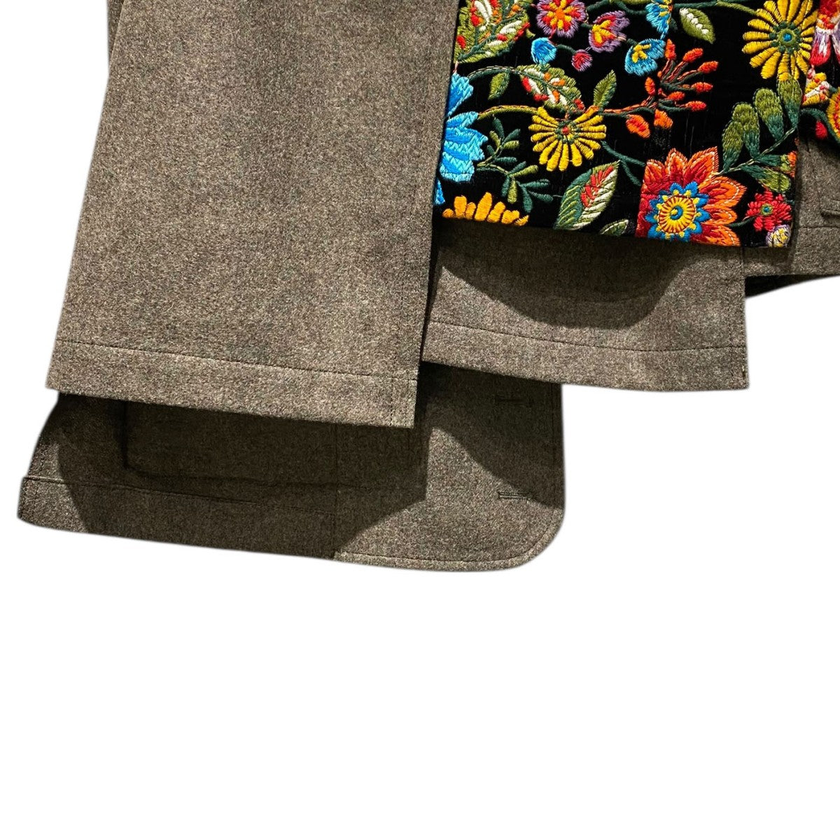 COMME des GARCONS HOMME PLUS 25AW花柄刺繍×ウールドッキング巻きベストPP-V003 古着・中古-9枚目のアイテム画像