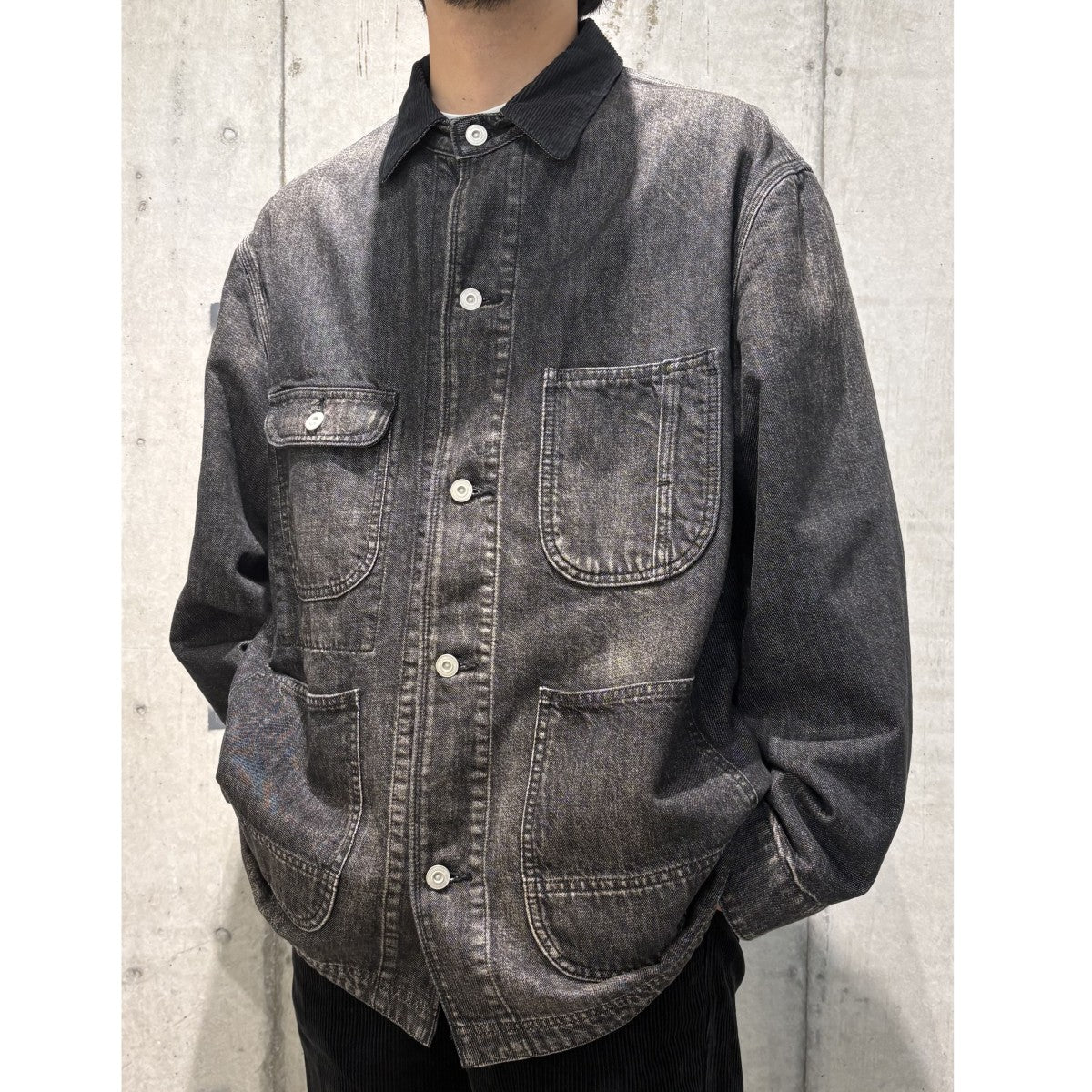 25AWDenim Coveralls JKT Lima Vintageヴィンテージ加工デニムカバーオールジャケット