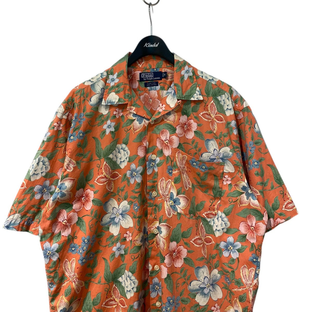 POLO RALPH LAUREN 90'sCLAYTON Cotton Aloha Shirt Flowerオーバーサイズフラワーアロハシャツ 古着・中古-4枚目のアイテム画像