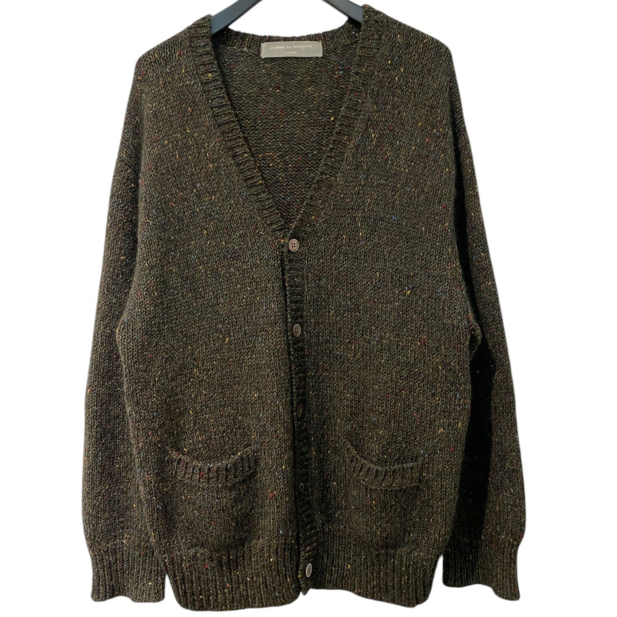 COMME des GARCONS HOMME 90's田中オムAD1997ドネガルウールカーディガン 古着・中古-1枚目のアイテム画像