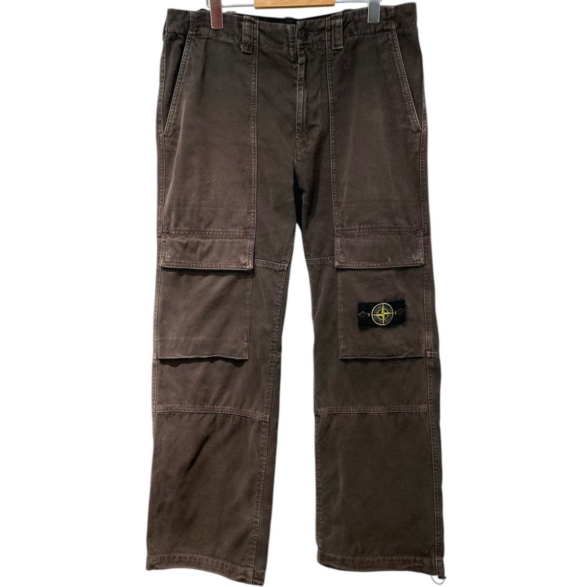 STONE ISLAND 24AWPanama Cotton Old Effect Cargo PantsパナマコットンVintageヴィンテージガーメントダイ加工ワイドカーゴパンツ811530601 古着・中古-1枚目のアイテム画像