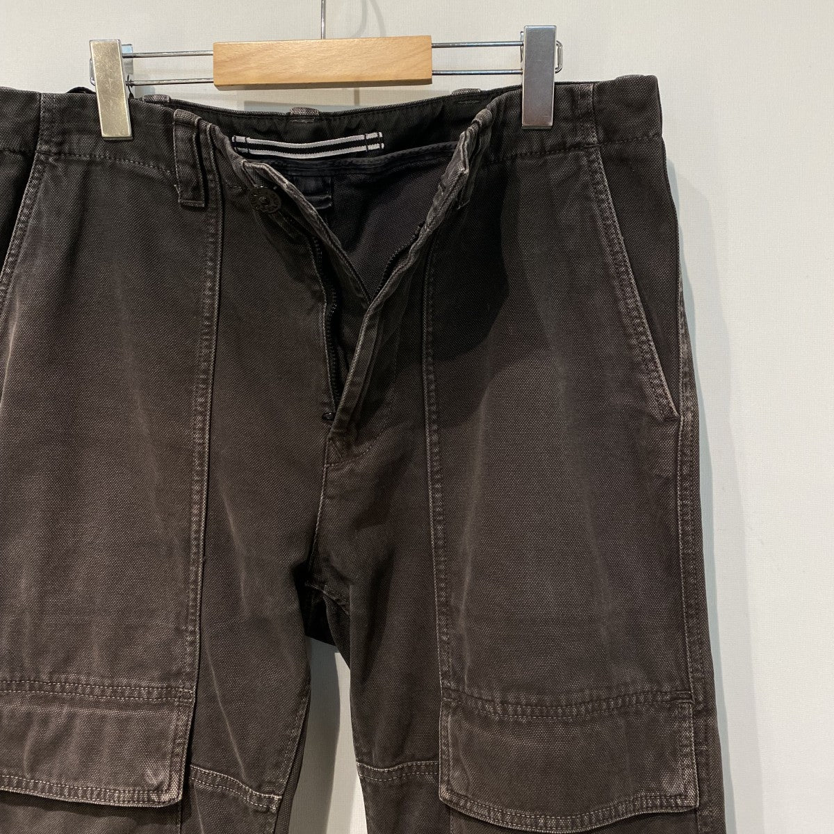 STONE ISLAND 24AWPanama Cotton Old Effect Cargo PantsパナマコットンVintageヴィンテージガーメントダイ加工ワイドカーゴパンツ811530601 古着・中古-6枚目のアイテム画像