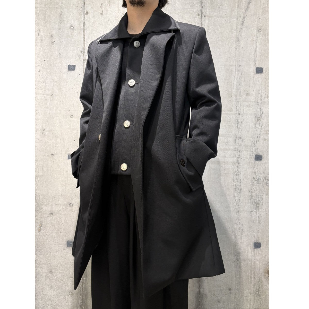 NULLUS 24SSTWILL DECONSTRUCTED COATレイヤードロングコート 古着・中古-2枚目のアイテム画像