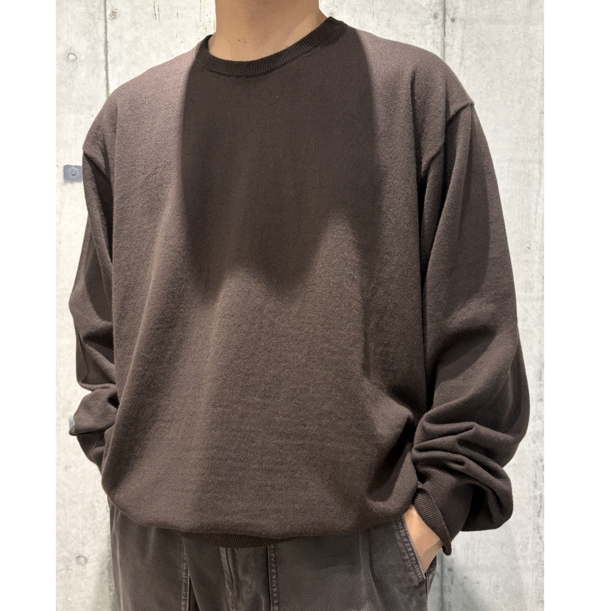 ssstein 26SSOrganic Cotton Knit Crew Neck LSオーガニックコットンハイゲージニットセーターST.1484 古着・中古-2枚目のアイテム画像