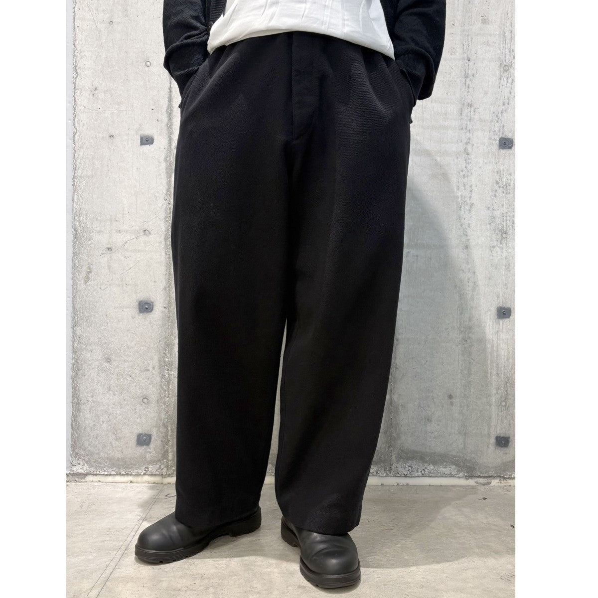 A．PRESSE 25AWSilk Nep Trousers VintageヴィンテージUSED加工シルクネップパンツ25AAP-04-06 古着・中古-2枚目のアイテム画像