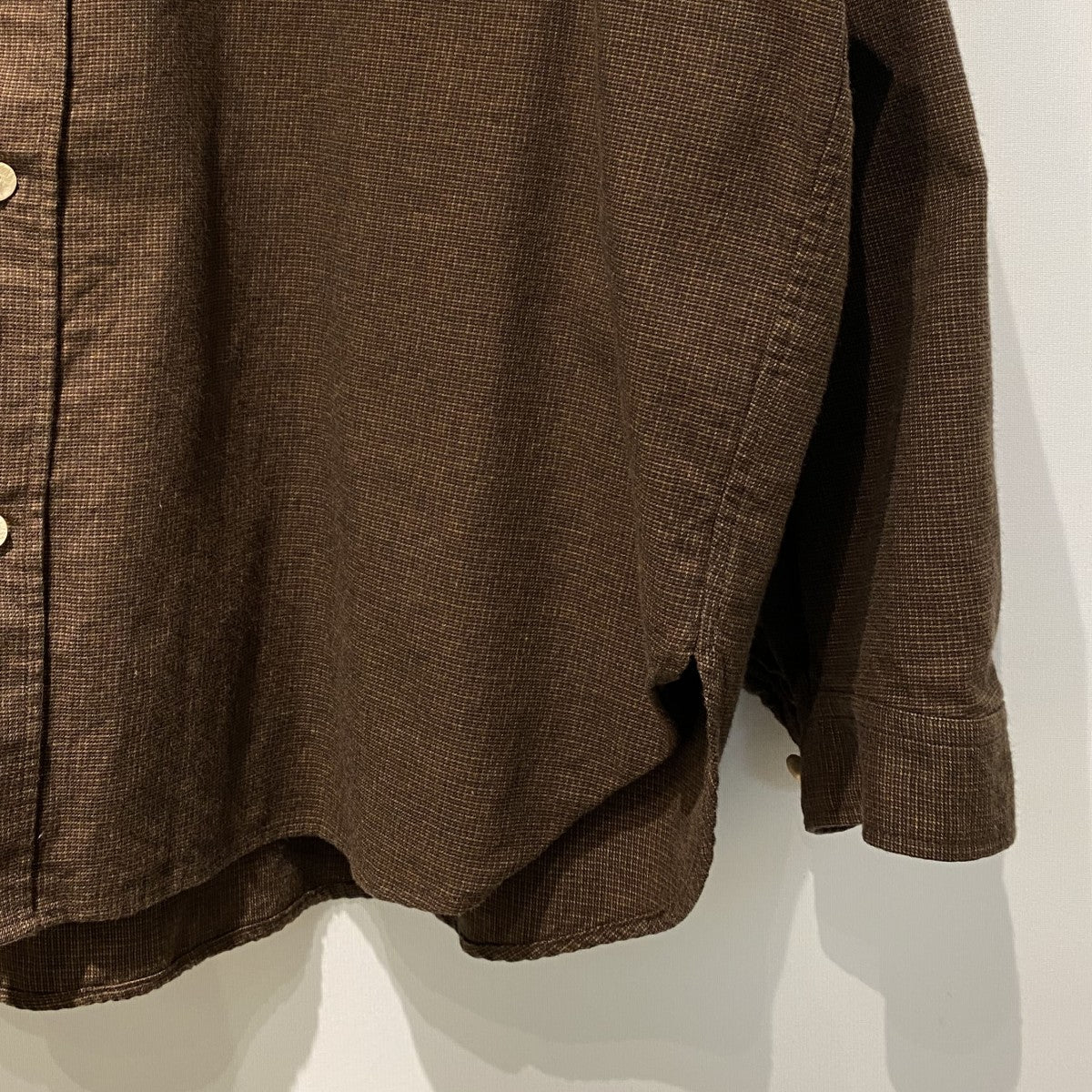 refomed Wrist Patch Wide Shirt／Checkオーバーサイズチェックシャツ 古着・中古-5枚目のアイテム画像