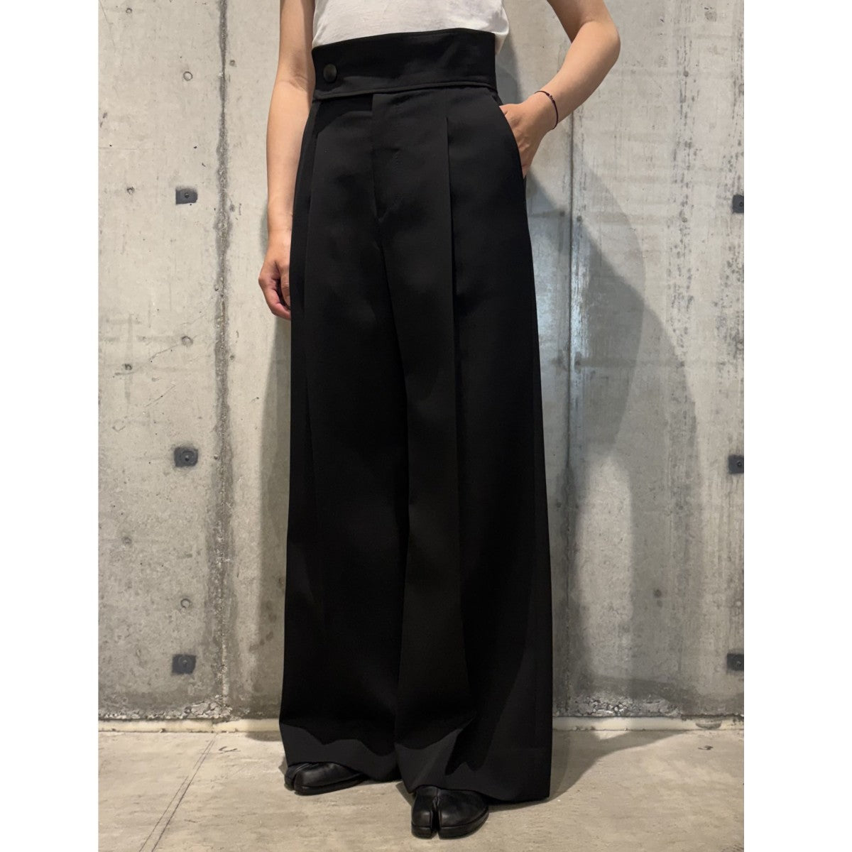 24AWハイウエスト1タックワイドストレートスラックスパンツ24FW-REPT-222L-J